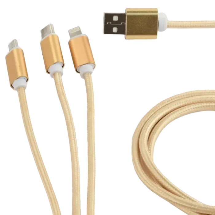 Кабель для зарядки и синхронизации Cablexpert CC-USB2-AM31-1M-G Золотой