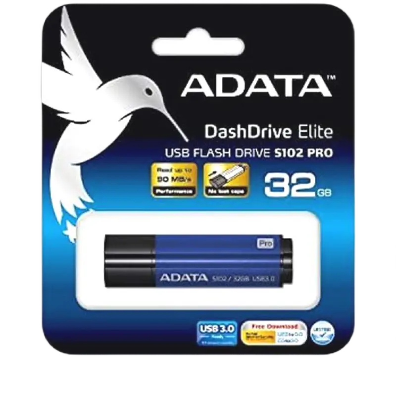 USB Flash накопитель ADATA S102 Pro 32ГБ Черный/Синий