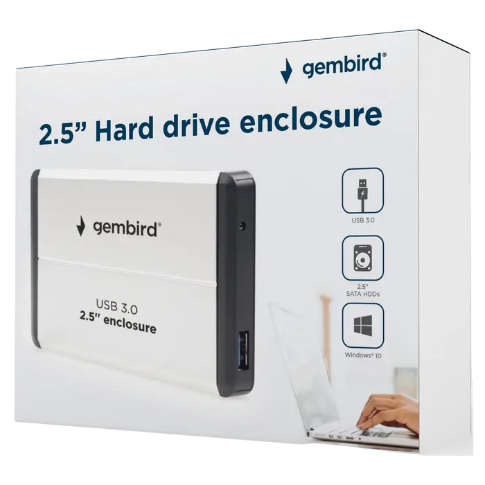 Carcasă externă Gembird EE2-U3S-2-S Argintiu