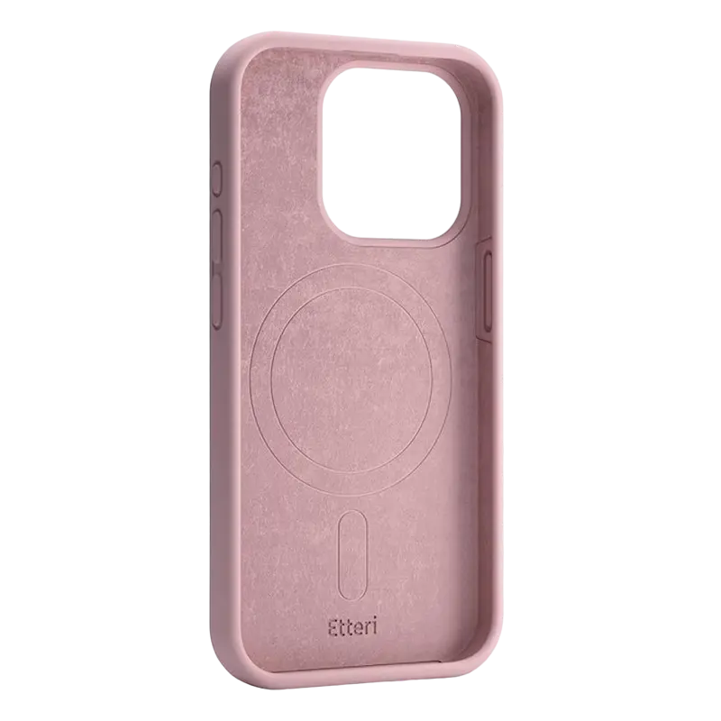 Husă Etteri Apple iPhone 16 Pro Silicone Mag case Silicone Case with MagSafe Roz deschis