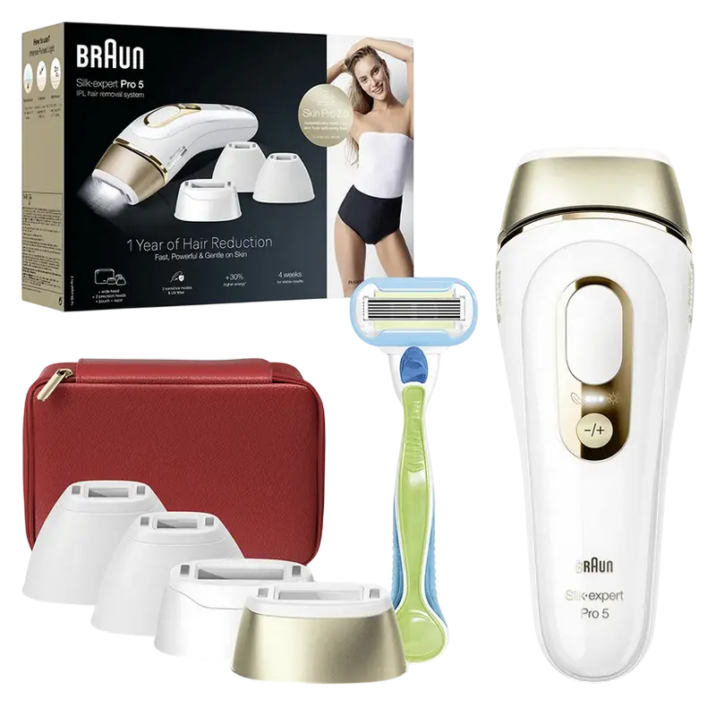 Фотоэпилятор Braun Silk-expert Pro 5 PL5382 Белый | Золотистый