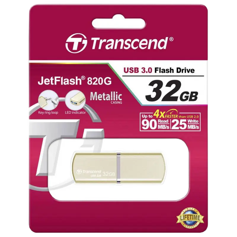 Memorie USB Transcend JetFlash 820 32GB Gold
