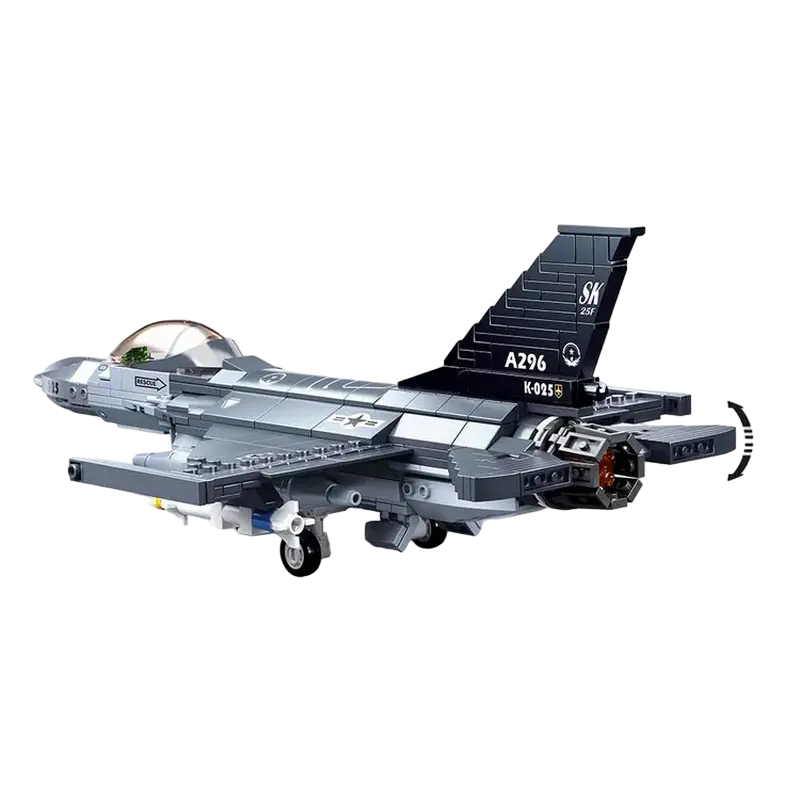 Конструктор Sluban Model Bricks - F16C Falcon Fighter Серебристый