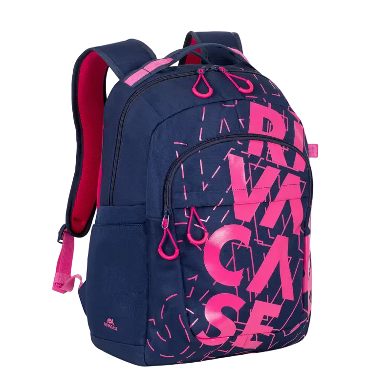 Повседневный рюкзак Rivacase Heide Темно-синий/Розовый