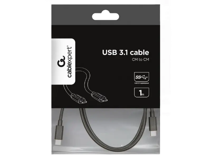 Cablu încărcare și sincronizare Cablexpert CCP-USB3.1-CMCM-1M Negru