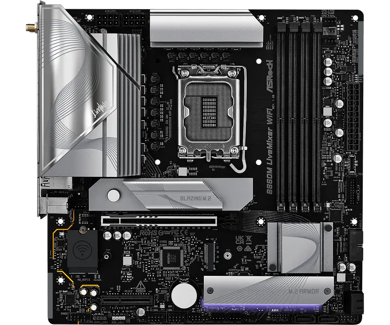 Placă de bază ASRock B860M LIVEMIXER WIFI LGA1851 Micro-ATX