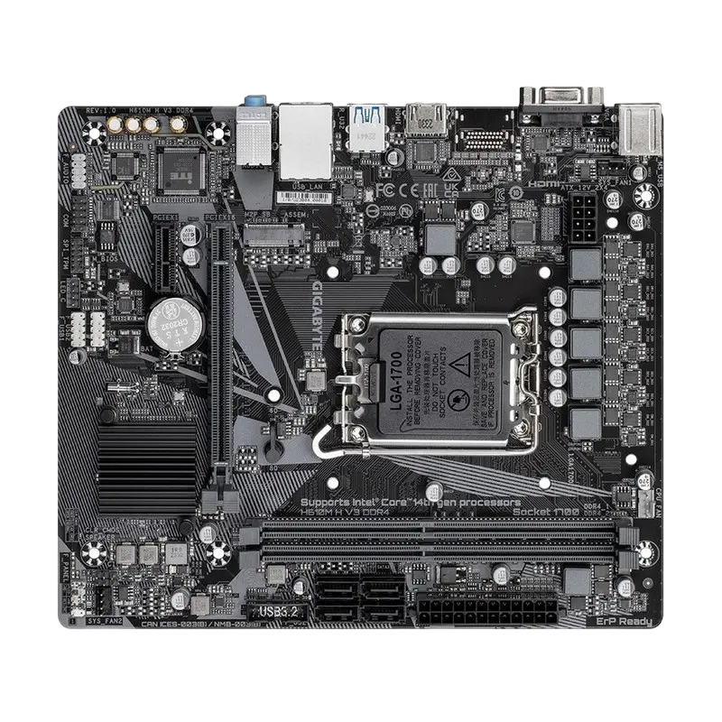 Материнская плата Gigabyte H610M H V3 DDR4 LGA1700 Micro-ATX