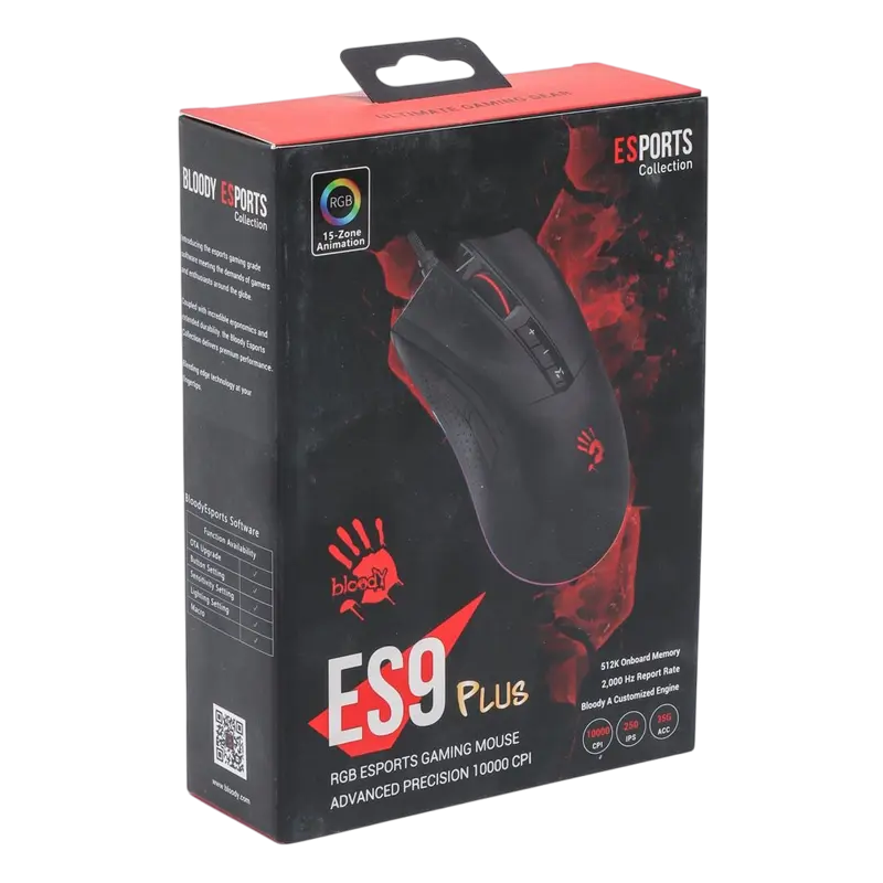 Игровая мышь Bloody ES9 Plus Проводное Чёрный