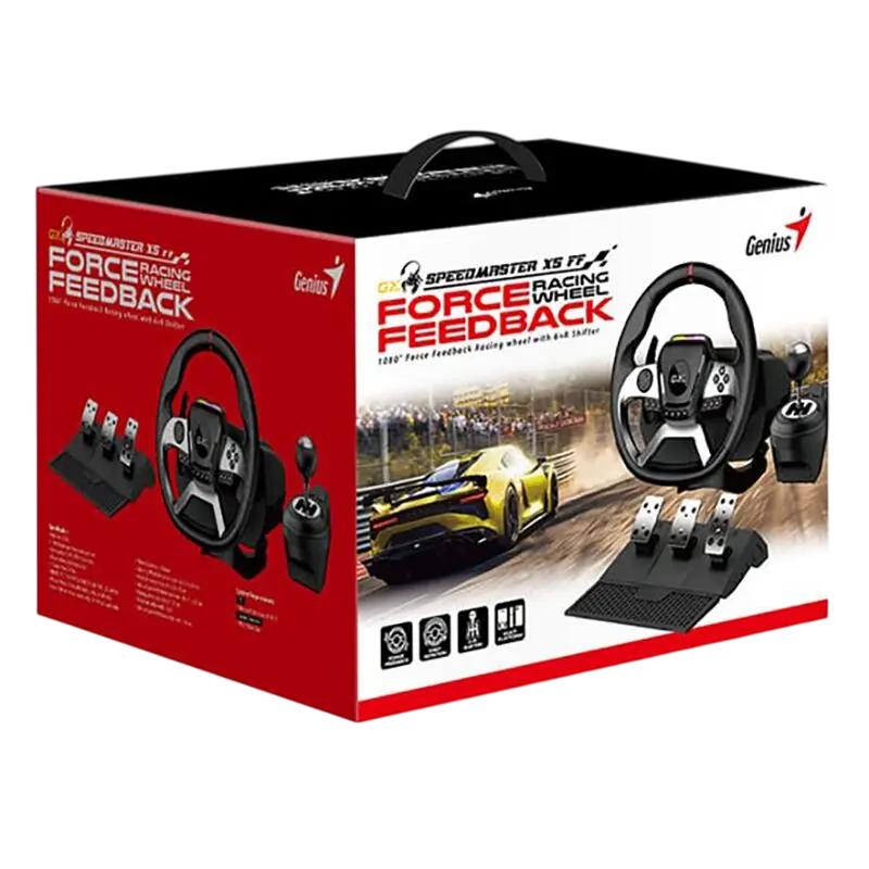 Игровой руль Genius SpeedMaster X5 FF Чёрный