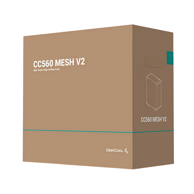 Компьютерный корпус Deepcool CC560 Mesh V2 Midi-Tower Черный