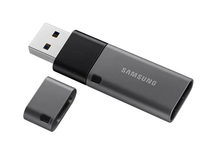 USB Flash накопитель Samsung DUO Plus 64ГБ Черный/Серый