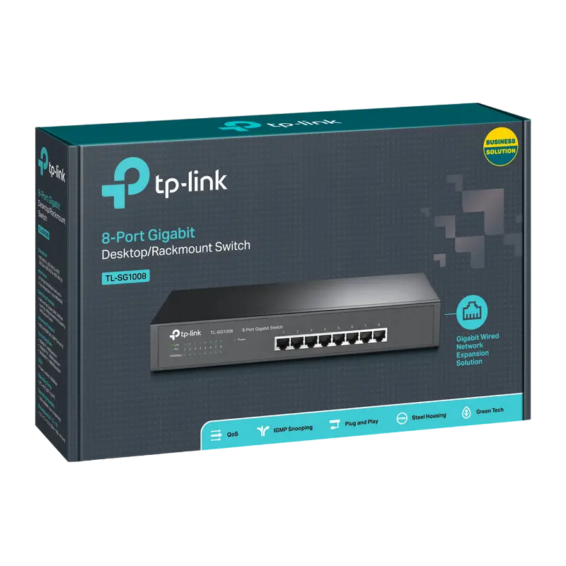 Сетевой коммутатор TP-LINK TL-SG1008 Черный