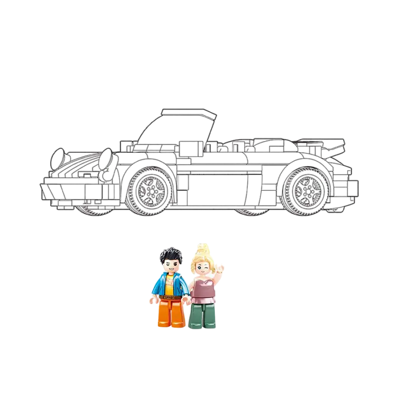 Конструктор Sluban Model Bricks - German Sports Car Жёлтый