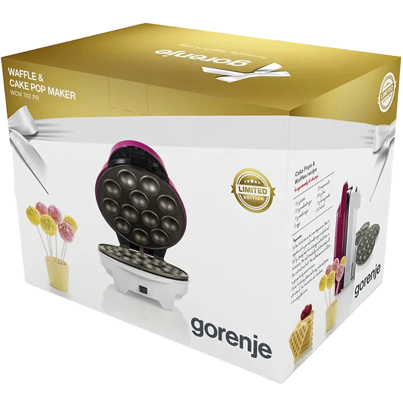 Вафельница Gorenje WCM702PR Фиолетовый | Белый