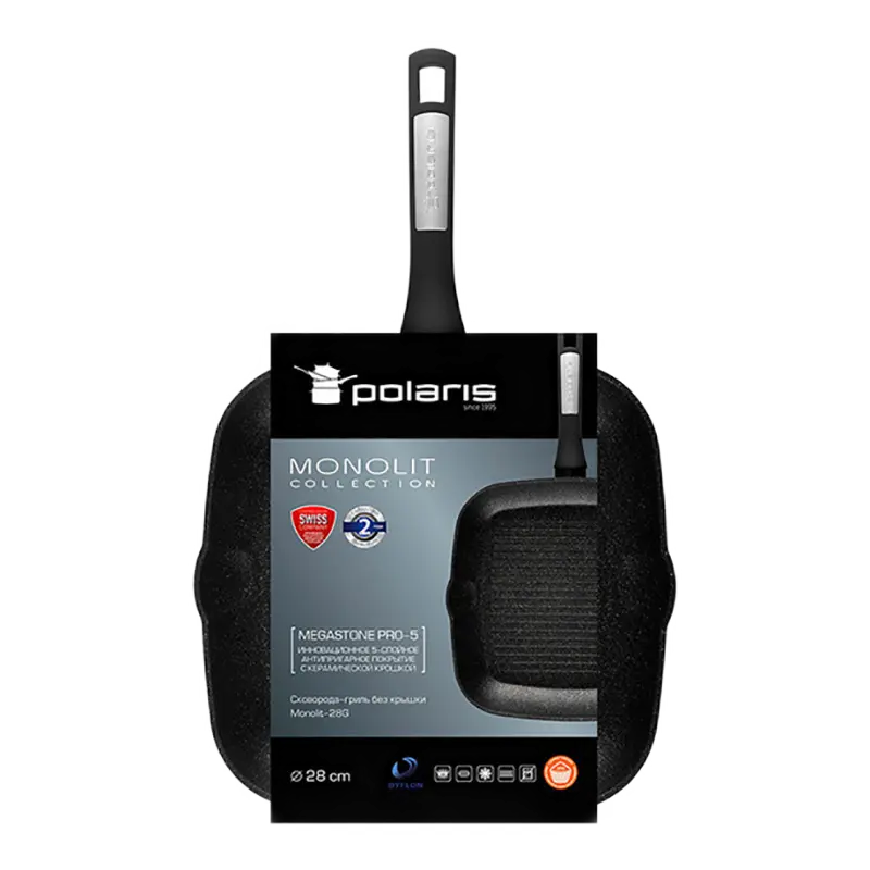 Сковорода-гриль Polaris Monolit-28G Monolit Чёрный