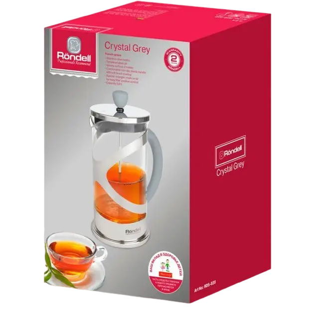 Френч-пресс Rondell Crystal Crystal Grey Серый