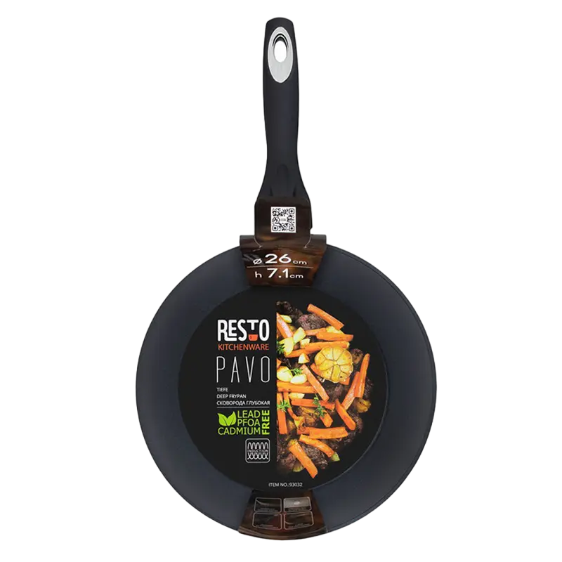 Сковорода глубокая RESTO Pavo PAVO Чёрный