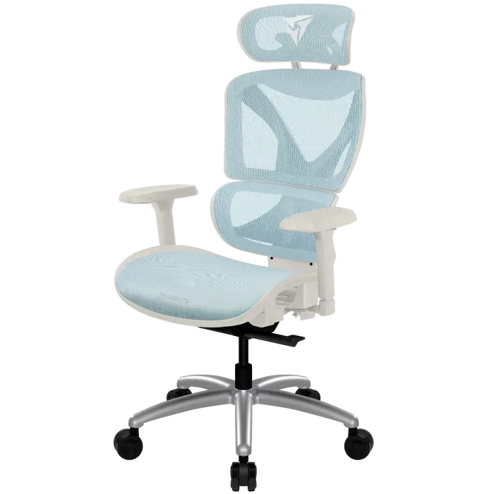 Офисное кресло ThunderX3 XTC Chroma Вентилируемая Сетка,Искусственная кожа Белый | Синий